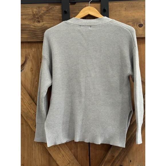 Truth by Republic Cardigan Sweater Women's Sz S Gray Viscose Blend Minimalist - Picture 4 of 4
